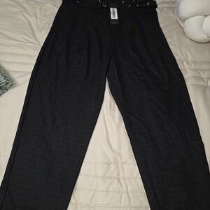 S. Deer Black Checkered Pants